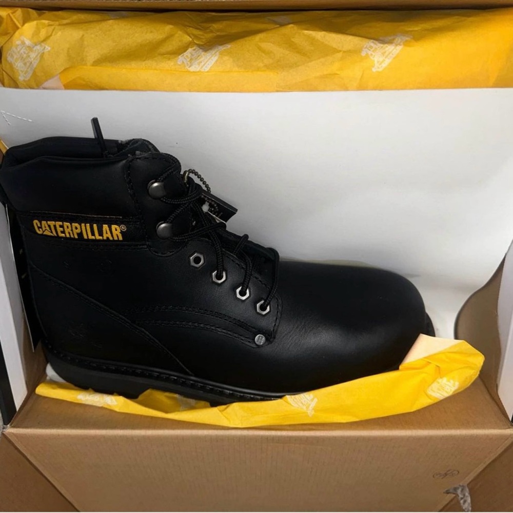 NIB Men’s Caterpillar Steel Toed Boots - Picture 2 of 3